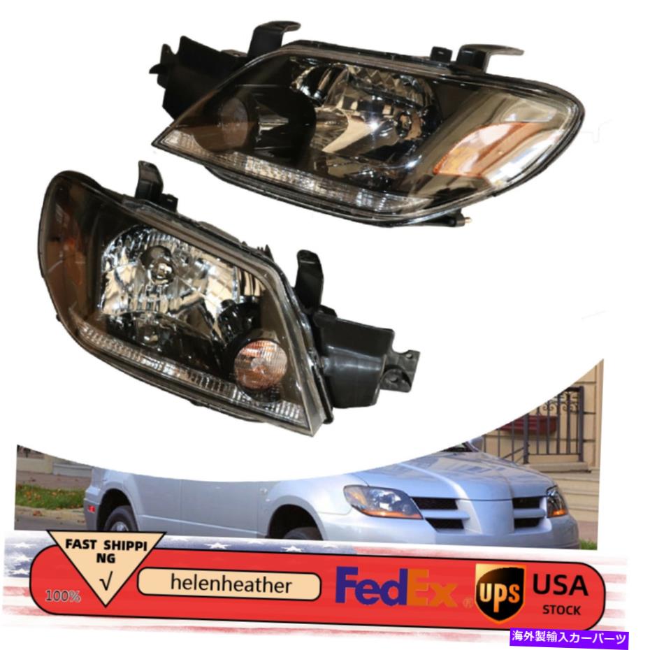 USヘッドライト Mitsubishi Outlander 2003-2005のための左+右ハロゲンヘッドライトヘッドランプ Left+Right Halogen Headlights Head Lamps For Mitsubishi Outlander 2003-2005【並行輸入品】