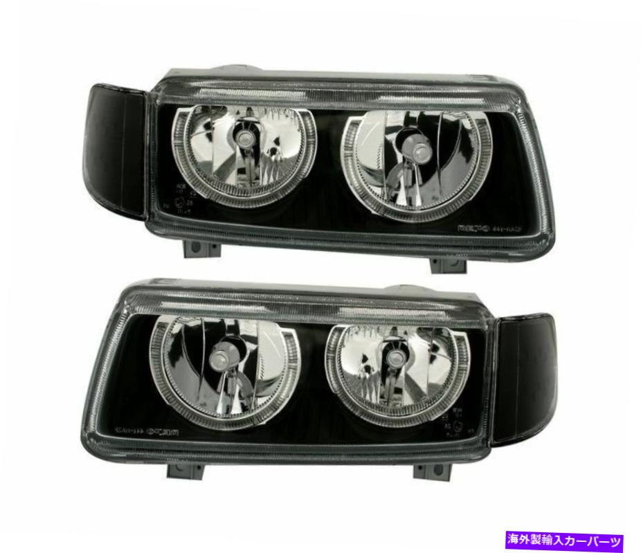 USヘッドライト VW Passat B4 35i 1993 1993 1996 VP81ブラックLHD Set Headlight Angel Eyes for VW Passat B4 35i 1993 1994 1995 1996 VP81 Black LHD【並行輸入品】