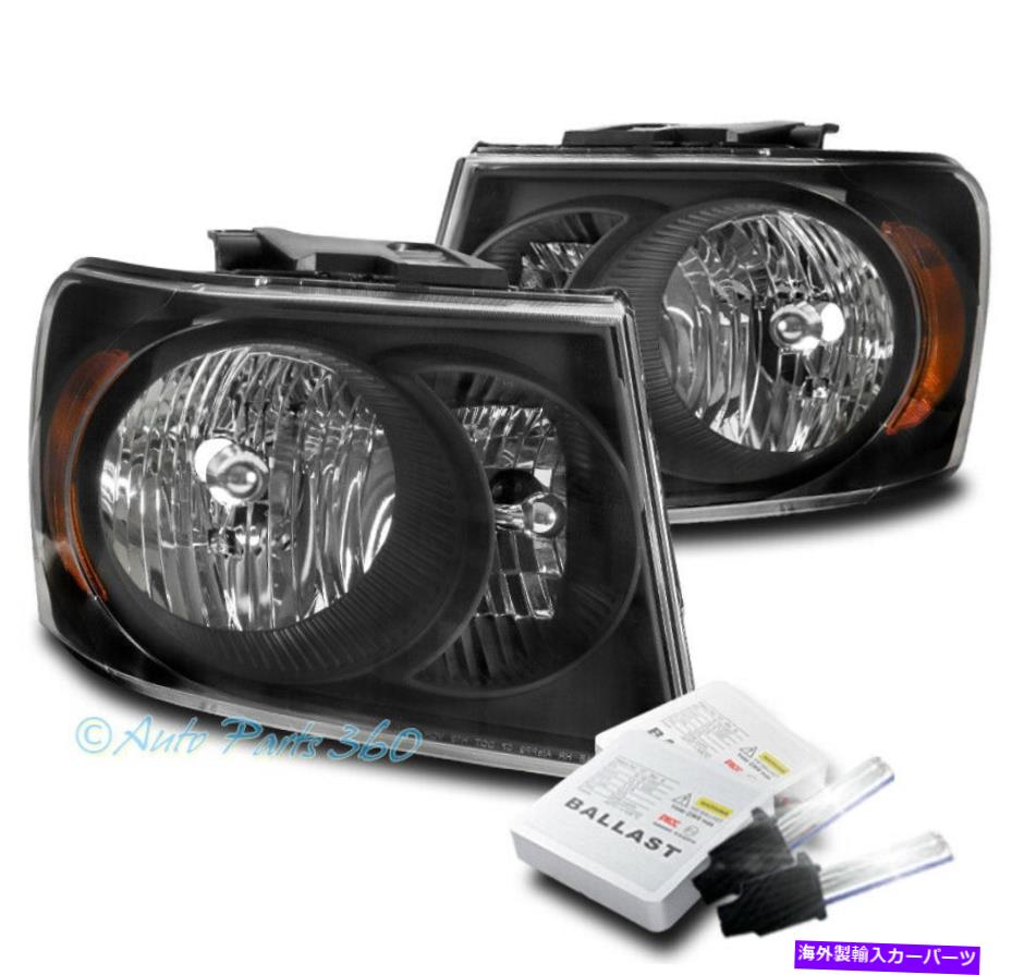USヘッドライト 08 08 09 Dodge Durangoヘッドライトヘッドランプランプブラック/アンバーW / 6KキセノンHID FOR 07 08 09 DODGE DURANGO HEADLIGHTS HEADLAMPS LAMP BLACK/AMBER W/6K XENON HID【並行輸入品】