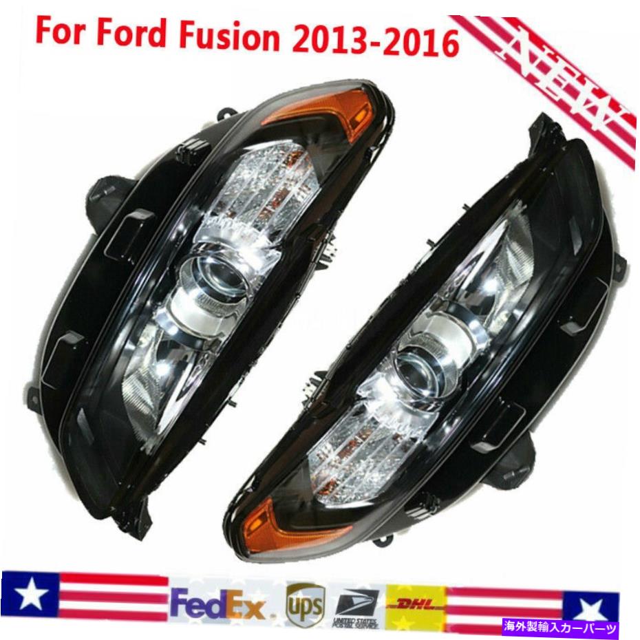 USヘッドライト フォードフュージョンのためのヘッドライトランプ旅客右ハロゲンハウジングの琥珀色13-16 Headlight Lamp Passenger Right Halogen Black Housing Amber For Ford Fusion 13-16【並行輸入品】