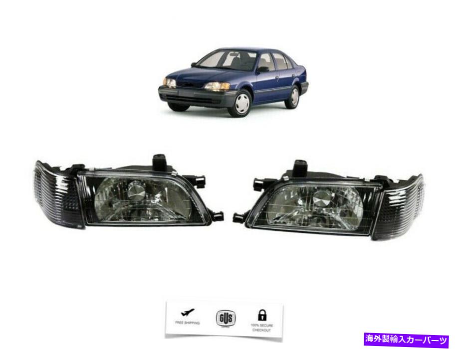 USヘッドライト Toyota Tercel 1995 1999 Front Headlightセット＆コーナーブラックLH＆RH For Toyota Tercel 1995 1999 Front Headlight Set and Corner Black LH & RH【並行輸入品】｜Us Custom Parts Shop USDM