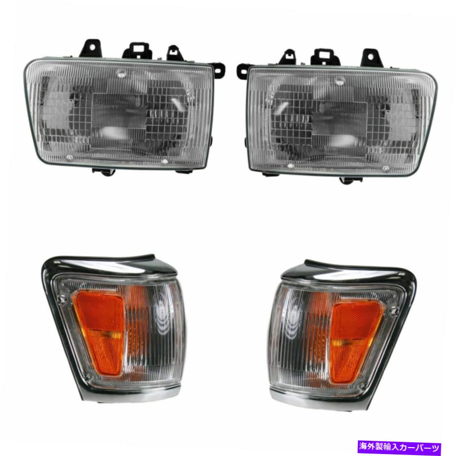 USヘッドライト 4ピー照明キットヘッドライトヘッドランプ＆コーナーライトTOYOTA 4ランナー 4pc Lighting Kit Headlights Headlamps & Corner Lights for 92-95 Toyota 4Runner【並行輸入品】｜Us Custom Parts Shop USDM