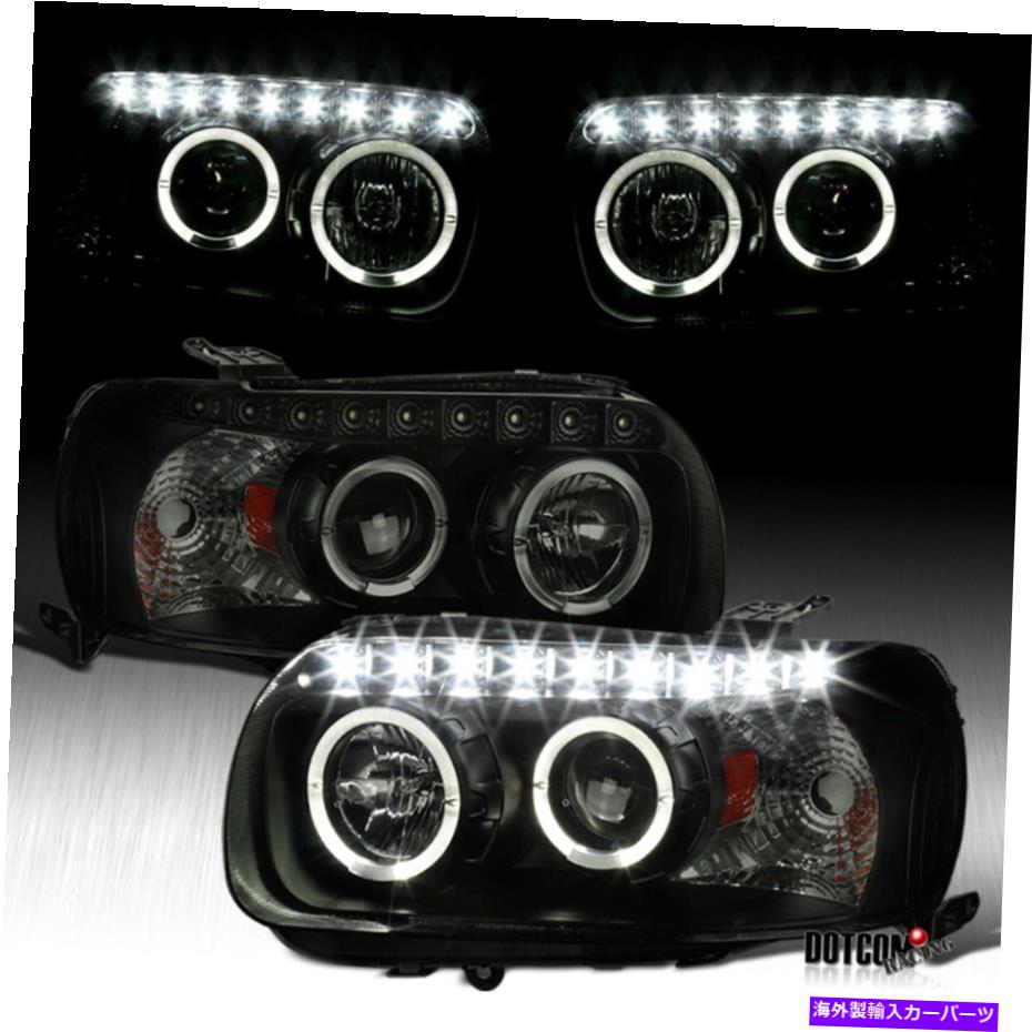 USヘッドライト 2005-2007フォードエスケープデュアルハロープロジェクターヘッドライトW / LED DRLのための黒い煙 Black Smoke For 2005-2007 Ford Escape Dual Halo Projector Headlights w/ LED DRL【並行輸入品】