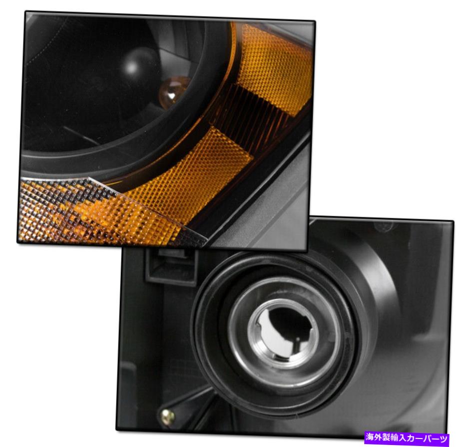 USヘッドライト 2004-2005 Durango Crystal Black / Amber Headlight + LEDバンパーDRL W / 6000K HID FOR 2004-2005 DURANGO CRYSTAL BLACK/AMBER HEADLIGHT+LED BUMPER DRL W/6000K HID【並行輸入品】
