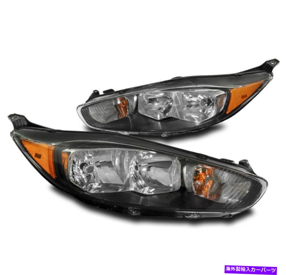 USヘッドライト 14 15 16 17 18フォードフィエスタの交換ヘッドライトヘッドランプランプブラックLH + RH For 14 15 16 17 18 Ford Fiesta Replacement Headlights Headlamp Lamp Black LH+RH【並行輸入品】