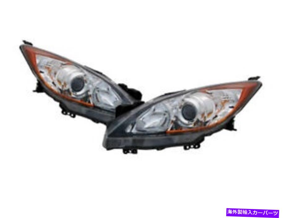USヘッドライト ヘッドライトペアセットハロゲンフィット2010-2013マツダ3ハッチバック/ 4ドア Headlights Pair Set Halogen Fits 2010-2013 Mazda 3 Hatchback/4-Door【並行輸入品】