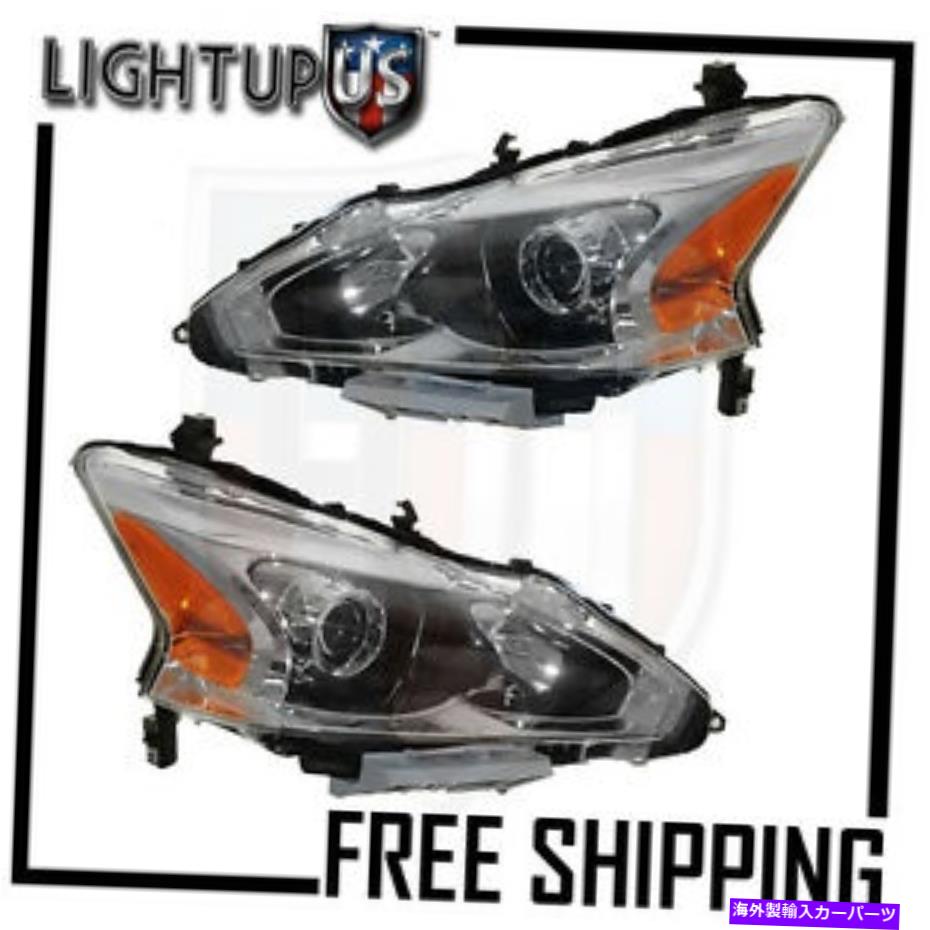 USヘッドライト 13-14日産ALTIMAヘッドライト/ランプペア（左右セット） Fits 13-14 NISSAN ALTIMA HEADLIGHT/LAMP Pair (Left and Right Set)【並行輸入品】