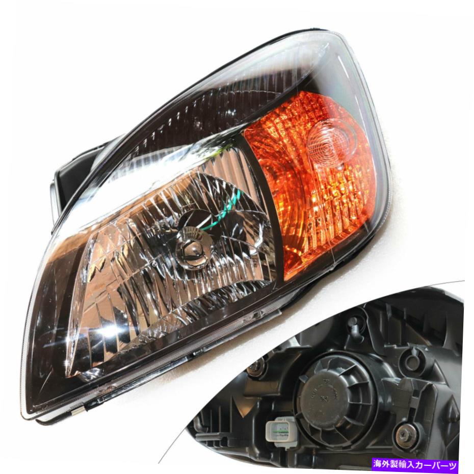 USヘッドライト ハロゲンヘッドライトヘッドランプブラックペア2010-2011キアリオリオ5 Halogen Headlights Headlamps Black Pair Set for 2010-2011 Kia Rio Rio5【並行輸入品】