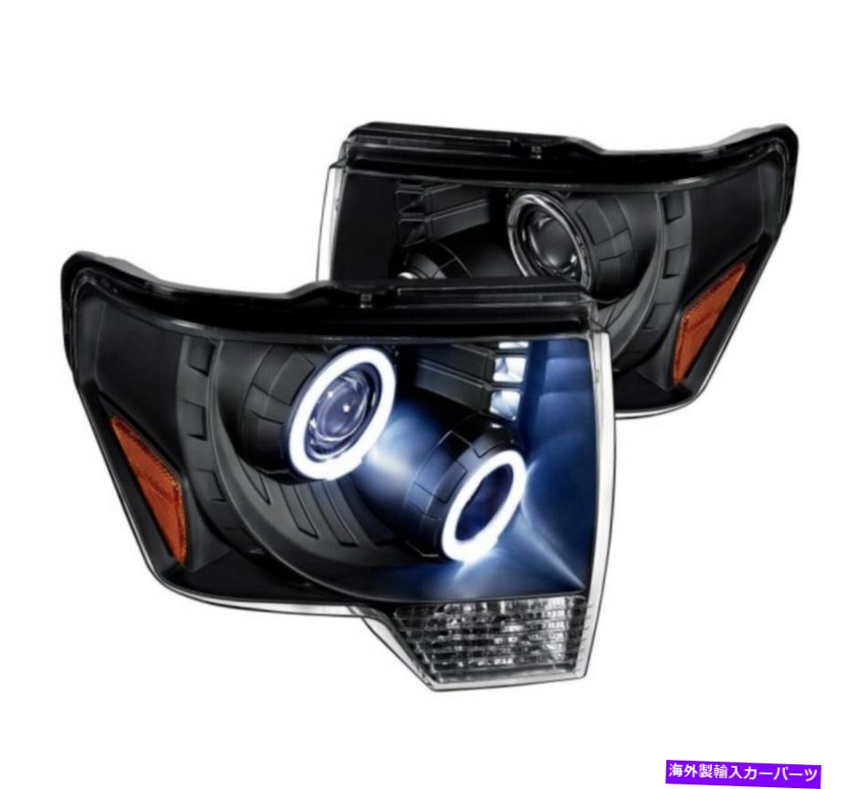 USヘッドライト 09-14フォードF150ブラックハウジングハローリングプロジェクターヘッドライト+ LEDテールランプ FOR 09-14 FORD F150 BLACK HOUSING HALO RING PROJECTOR HEADLIGHT+LED TAIL LAMP【並行輸入品】