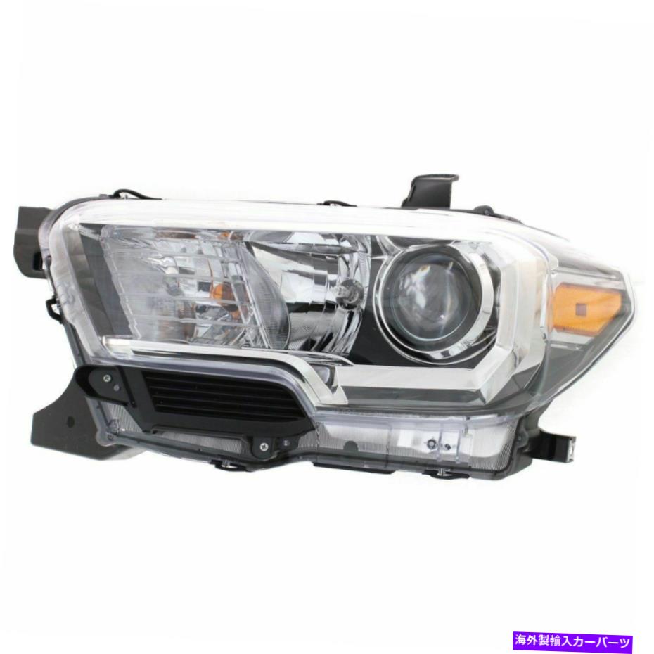 USヘッドライト 2016-2017トヨタタコマのハロゲンヘッドライトW / BULB INTERB（S）ブラックインテリア Halogen Headlight For 2016-2017 Toyota Tacoma Left w/ Bulb(s) Black Interior【並行輸入品】
