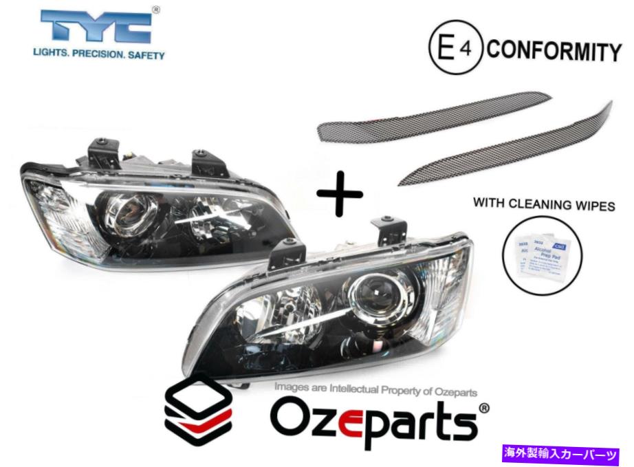 USヘッドライト セットペアLH + RHヘッドライトプロジェクター+まぶたCF用Holden VE Commodore 06~10 Set Pair LH+RH Head Light Projector + Eyelids CF For Holden VE Commodore 06~10【並行輸入品】