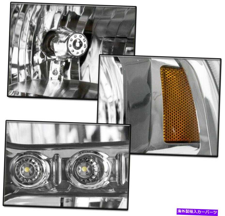 USヘッドライト Ford 1999-2004 Superduty Chrome LEDヘッドライトランプW /シグナルブルーDRL + HIDキット FOR FORD 1999-2004 SUPERDUTY CHROME LED HEADLIGHT LAMP W/SIGNAL BLUE DRL+HID KIT【並行輸入品】
