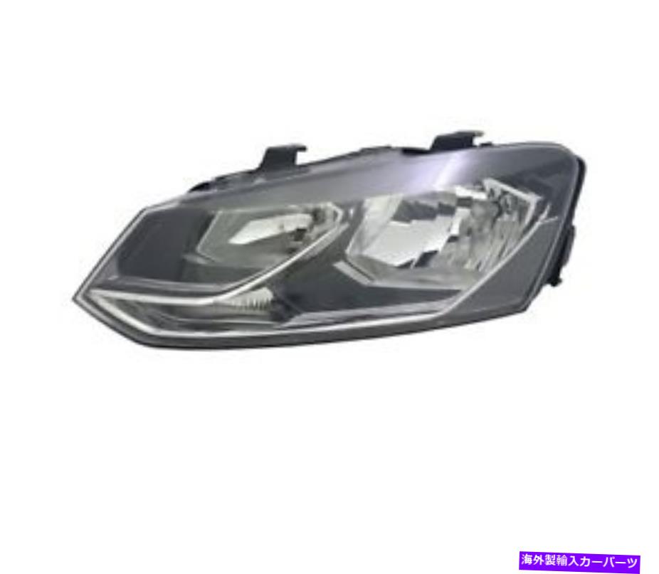 USヘッドライト volkswagen Polo 6R 2014年2015年2016年2017年 - VP1595LブラックLHD Left Headlight for Volkswagen Polo 6R 2014 2015 2016 2017- VP1595L Black LHD【並行輸入品】