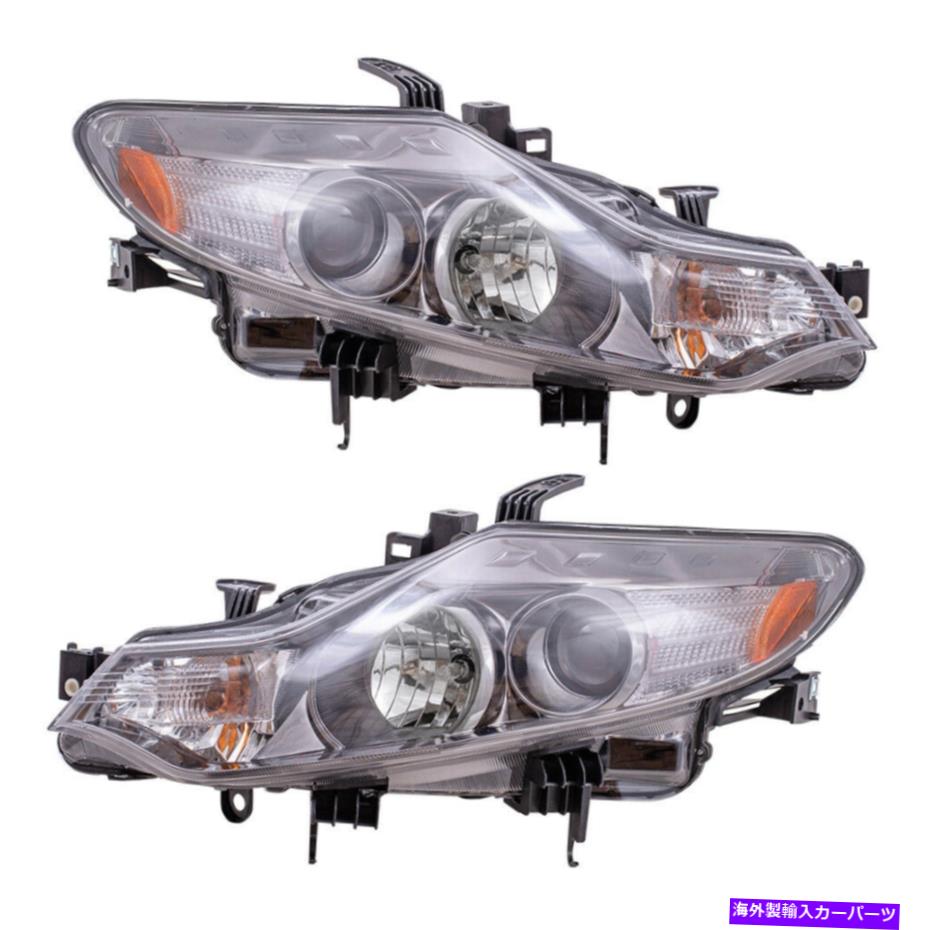 USヘッドライト 09-14日産ムラノ26060-1A0A 26010-1A0Aのためのハロゲンヘッドライトのセット Set of Halogen Headlights for 09-14 Nissan Murano 26060-1AA0A 26010-1AA0A【並行輸入品】