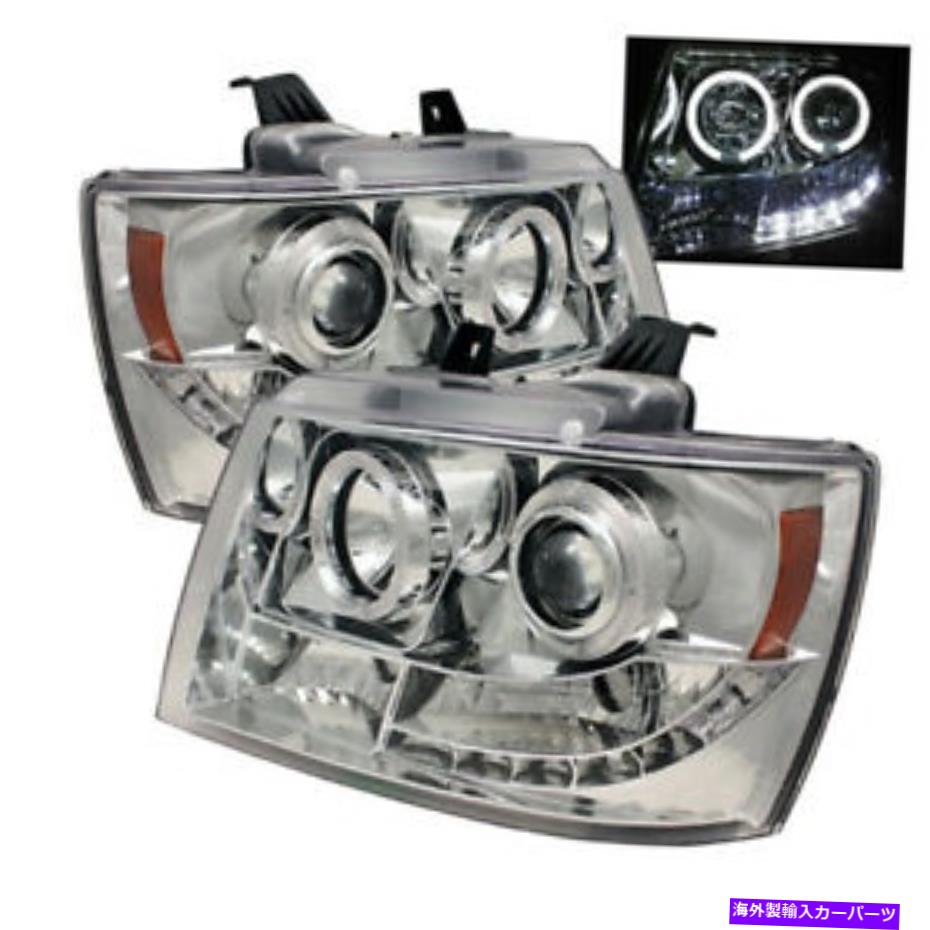 USヘッドライト Spyder LED Halo Chromeプロジェクターヘッドライト07-14郊外1500 2500 Spyder LED Halo Chrome Projector Headlights for 07-14 Suburban 1500 2500【並行輸入品】｜Us Custom Parts Shop USDM