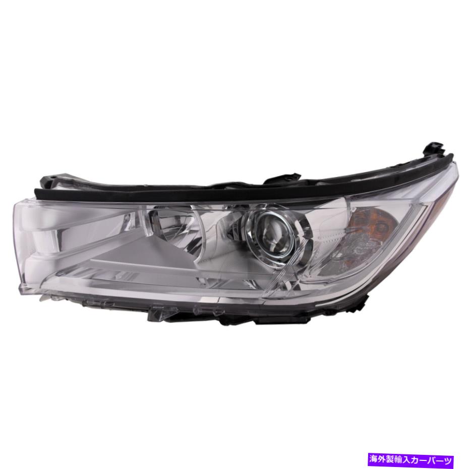 USヘッドライト ヘッドライトW /スモーククロームW / O DRL左NSFフィット17-2019トヨタハイランダーLE / XL Headlight w/Smoked Chrome w/o DRL Left NSF Fits 17-2019 Toyota Highlander LE/XL【並行輸入品】