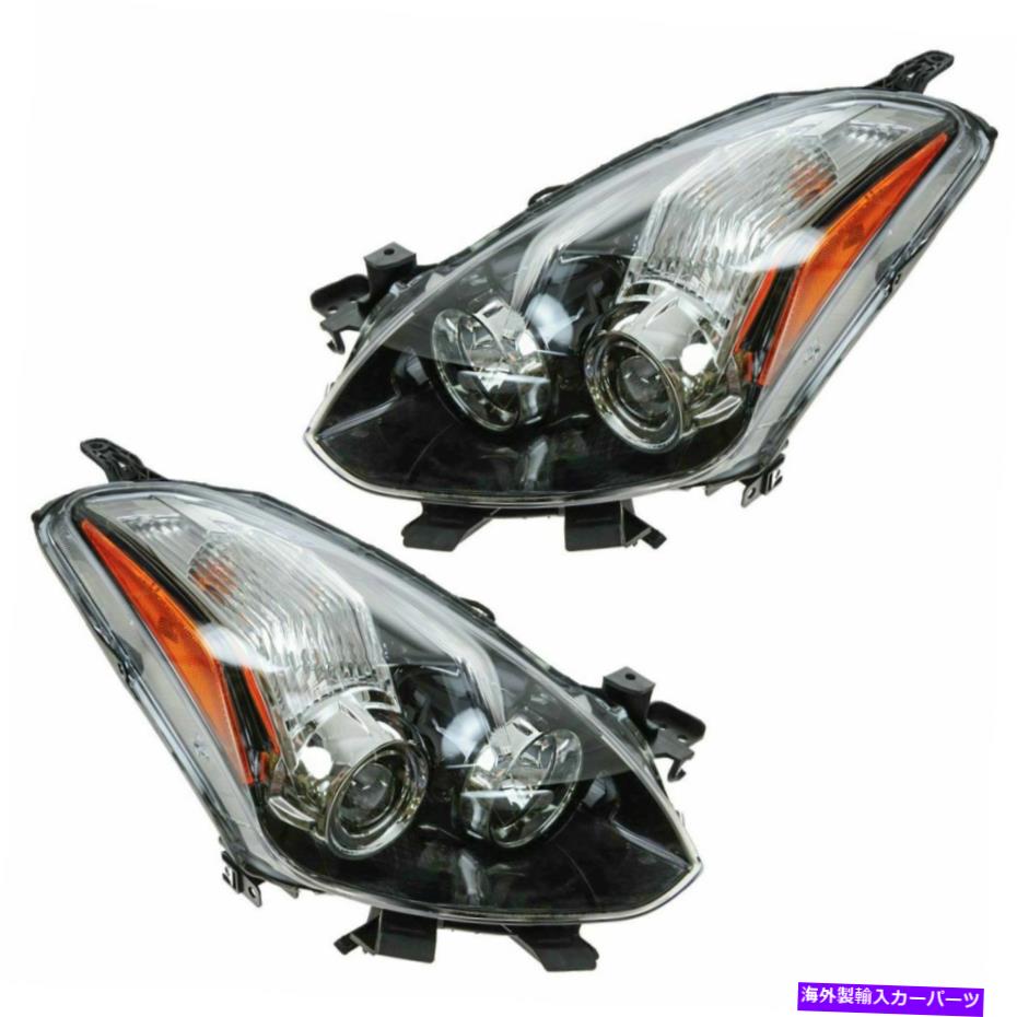 USヘッドライト 10-13日産アルティマクーペのための2のハロゲンヘッドライトヘッドランプペアペアセット Halogen Headlight Headlamp Pair Set of 2 for 10-13 Nissan Altima Coupe【並行輸入品】|Us Custom Parts Shop USDM