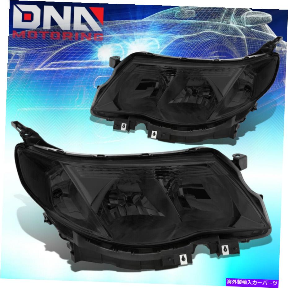 USヘッドライト 2009-2013 Subaru ForesterペアOEスモークハウジングの透明側ヘッドライト/ランプ FOR 2009-2013 SUBARU FORESTER PAIR OE SMOKED HOUSING CLEAR SIDE HEADLIGHT/LAMPS【並行輸入品】