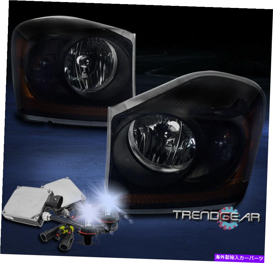 USヘッドライト 2004年から2005年のDurango Crystal Styleヘッドライトランプブラック/スモークW / 8KキセノンHID FOR 2004-2005 DURANGO CRYSTAL STYLE HEADLIGHTS LAMP BLACK/SMOKE W/8K XENON HID【並行輸入品】