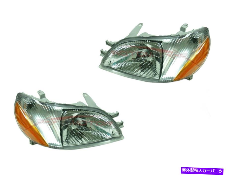 USヘッドライト 2000-2002トヨタエコーヘッドライトドライバー＆旅客サイドLH + RH For 2000-2002 Toyota Echo Headlight Driver & Passenger Side LH+RH【並行輸入品】
