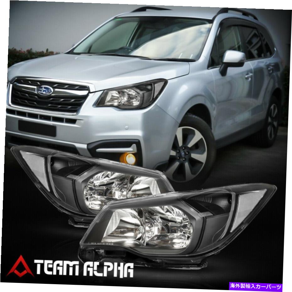 USヘッドライト フィット2014-2016 Subaru Forester [Black / Clear] OEスタイルハロゲンヘッドライトランプ Fits 2014-2016 Subaru Forester [BLACK/CLEAR] OE Style Halogen Headlight Lamps【並行輸入品】｜Us Custom Parts Shop USDM