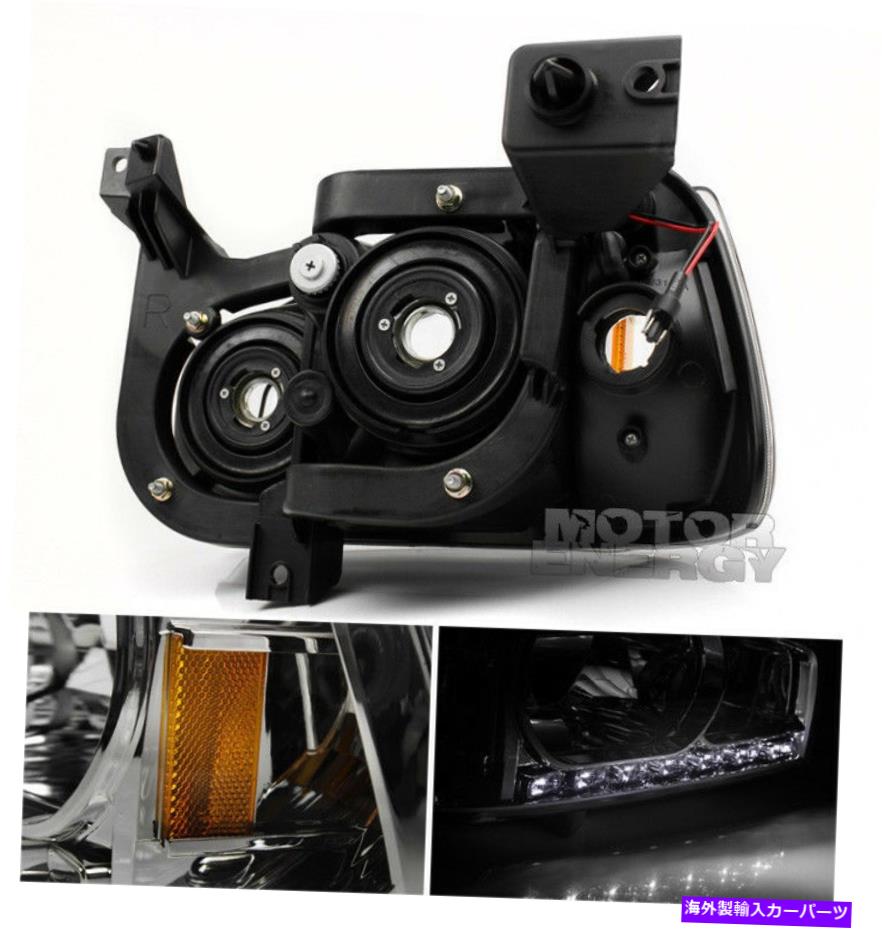 USヘッドライト 06-10充電器LEDクリスタルクロームヘッドライト+ 6K HID + DRL左+右ペアセット FOR 06-10 CHARGER LED CRYSTAL CHROME HEAD LIGHT+6K HID+DRL LEFT+RIGHT PAIR SET【並行輸入品】