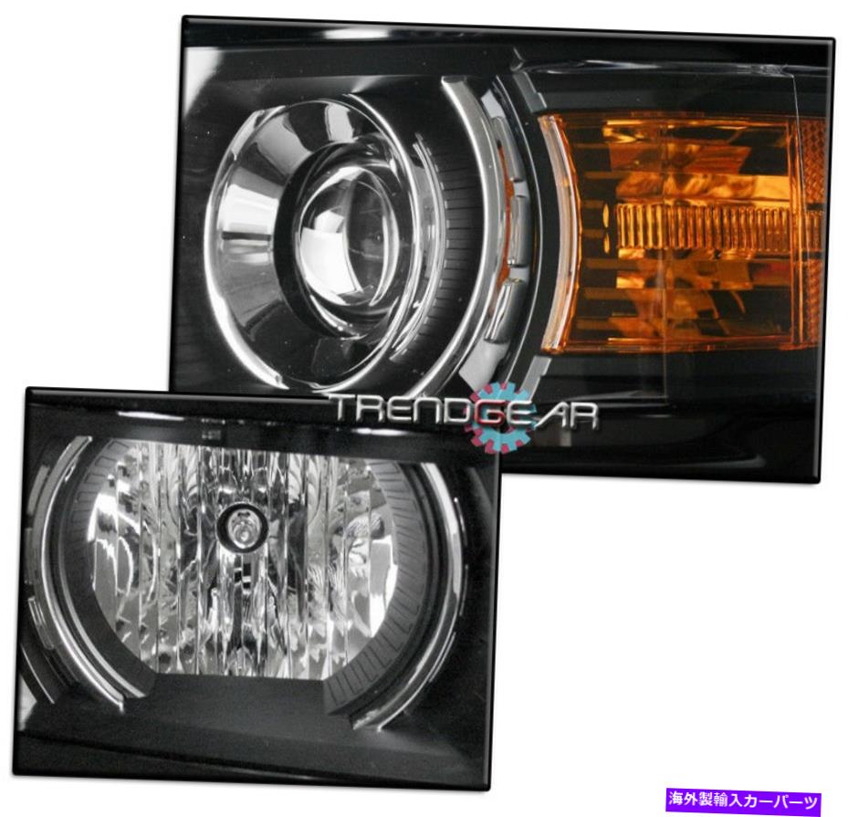 USヘッドライト 2014-2015シボリーSilverado 1500ブラックプロジェクターヘッドライトランプW / BLUE LED DRL FOR 2014-2015 CHEVY SILVERADO 1500 BLACK PROJECTOR HEADLIGHT LAMP W/BLUE LED DRL【並行輸入品】