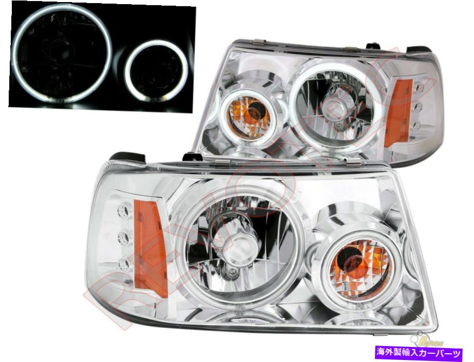 USヘッドライト 2001-2011フォードレンジャーG3スーパーブライトハローヘッドライトクロム 2001-2011 Ford Ranger G3 Super Bright Halo Headlights Chrome【並行輸入品】｜Us Custom Parts Shop USDM