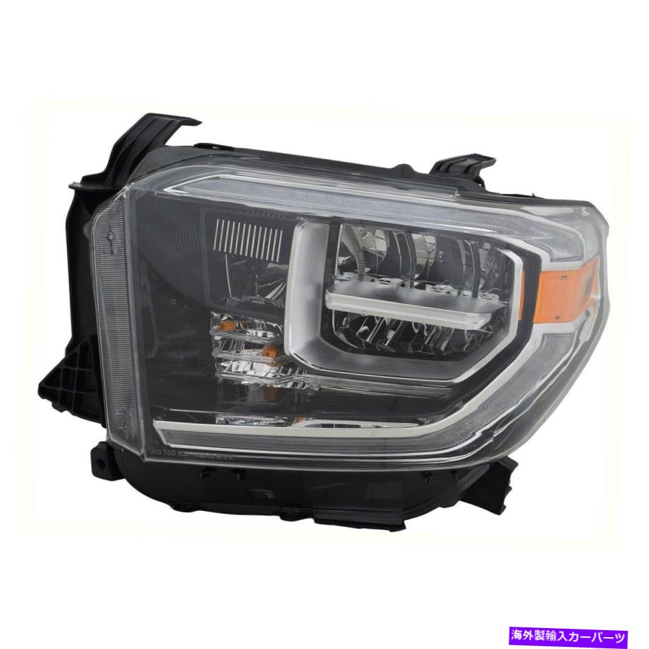 USヘッドライト 左ドライバーLHヘッドランプアセンブリLED W / DRL Chrome Fits 2018 2020トヨタツンドラ Left Driver LH Headlamp Assembly LED W/ DRL Chrome fits 2018 2020 Toyota Tundra【並行輸入品】