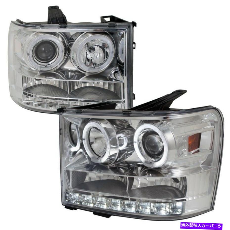 USヘッドライト 07-13 Sierra GMC 1500/2500/3500デュアルプロジェクターLED DRLヘッドライトクロム For 07-13 Sierra GMC 1500/2500/3500 Dual Projector LED DRL Headlights Chrome【並行輸入品】｜Us Custom Parts Shop USDM