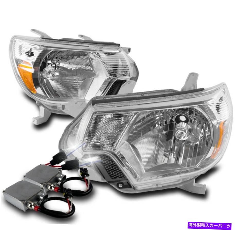 USヘッドライト 12-15トヨタタコマクリスタル交換ヘッドライトランプクロームW / 50W 8K Xenon HID 12-15 TOYOTA TACOMA CRYSTAL REPLACEMENT HEADLIGHT LAMP CHROME W/50W 8K XENON HID【並行輸入品】