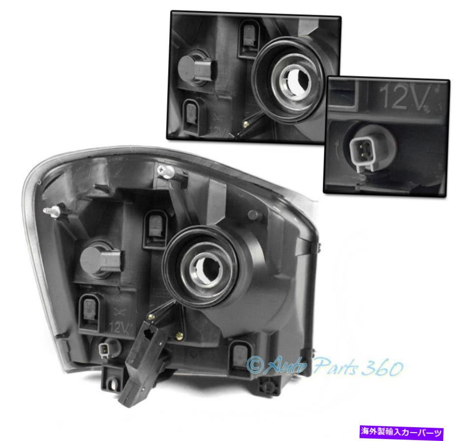 USヘッドライト 04-05 Durango SUVクリスタルヘッドライトランプブラックW / DRL LED信号+ Xenon HID FOR 04-05 DURANGO SUV CRYSTAL HEADLIGHT LAMP BLACK W/DRL LED SIGNAL+XENON HID【並行輸入品】
