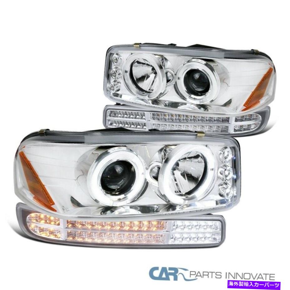 USヘッドライト 99-06 GMC Sierra LED DRLプロジェクターヘッドライト+ LED順次バンパーライト For 99-06 GMC Sierra LED DRL Projector Headlights+LED Sequential Bumper Lights【並行輸入品】｜Us Custom Parts Shop USDM