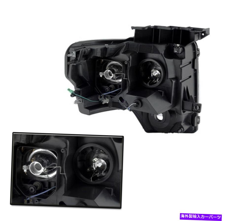 USヘッドライト 新しい煙LED Haloチューブプロジェクターヘッドライトヘッドランプ2009-2014 Ford F-150 NEW SMOKE LED HALO TUBE PROJECTOR HEADLIGHTS HEADLAMPS FOR 2009-2014 FORD F-150【並行輸入品】