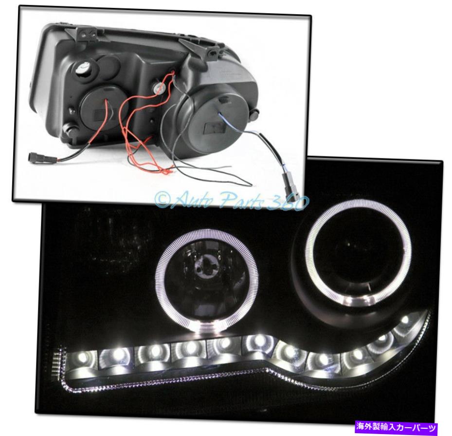 USヘッドライト 05-10 Chrysler 300C Halo LED DRLブラックプロジェクターヘッドライトランプ+ 50W 8K HID FOR 05-10 CHRYSLER 300C HALO LED DRL BLACK PROJECTOR HEADLIGHT LAMP +50W 8K HID【並行輸入品】