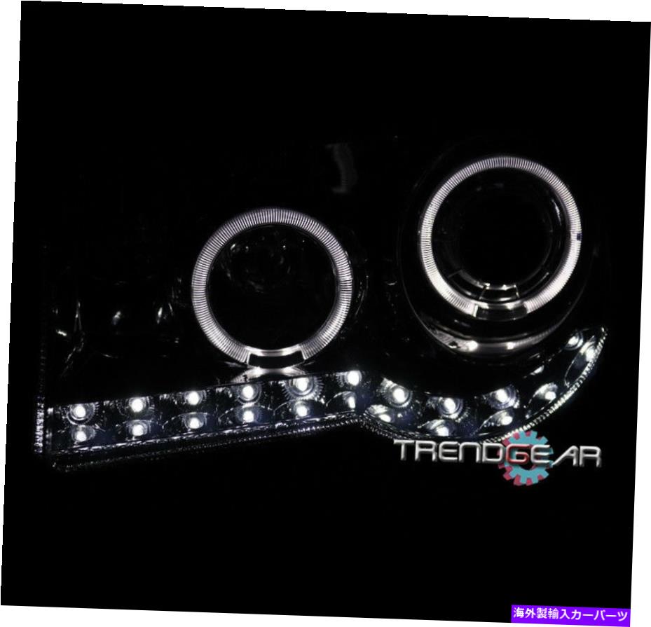 USヘッドライト 2005-2010 Chrysler 300C Halo LED DRLスモークプロジェクターヘッドライト+ 8KキセノンHID FOR 2005-2010 CHRYSLER 300C HALO LED DRL SMOKE PROJECTOR HEADLIGHT+8K XENON HID【並行輸入品】
