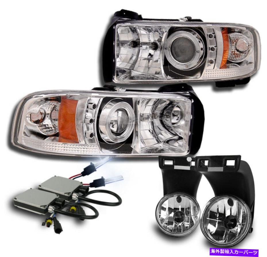 USヘッドライト 1994-2001 RAMクロームLED Haloプロジェクターヘッドライト+フォグランプW / 8KキセノンHID FOR 1994-2001 RAM CHROME LED HALO PROJECTOR HEADLIGHTS+FOG LAMP W/8K XENON HID【並行輸入品】｜Us Custom Parts Shop USDM