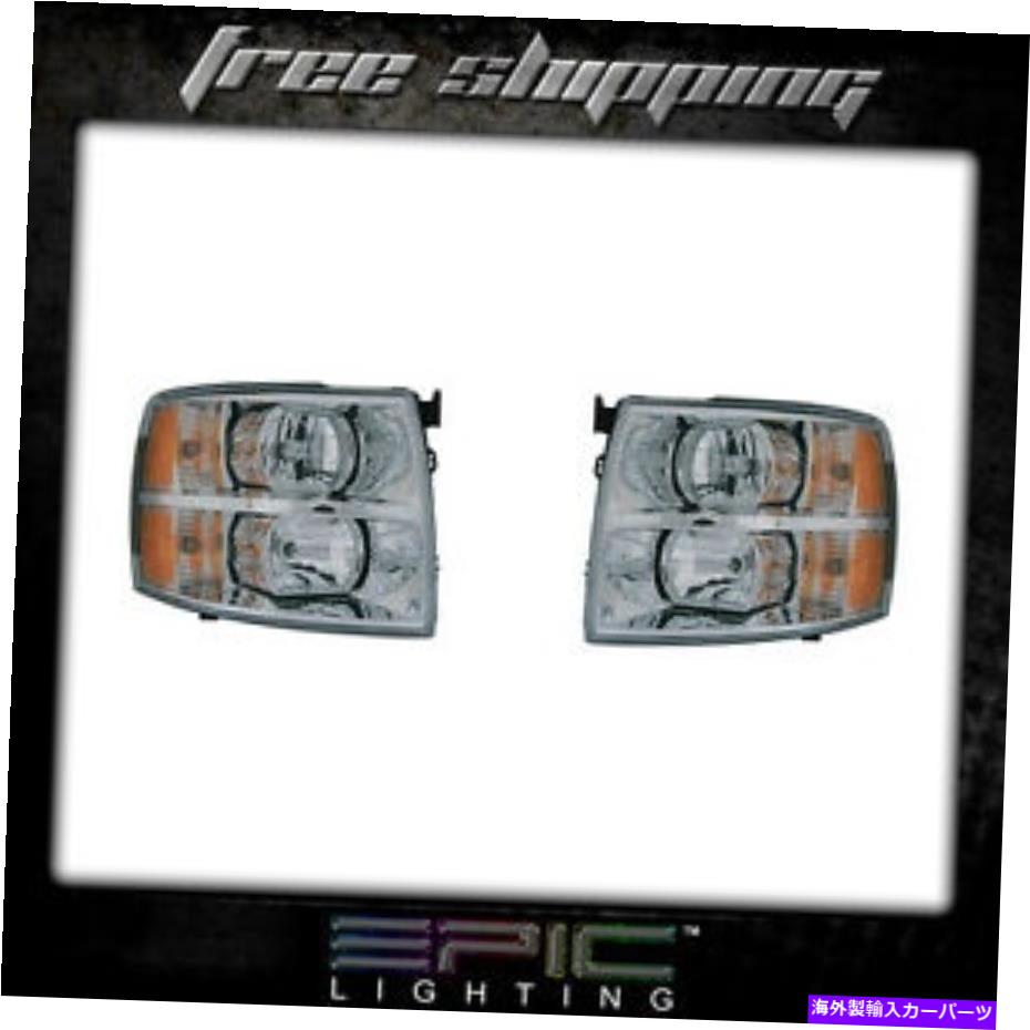 USヘッドライト FITS 2007-13 GMC Sierraヘッドライトヘッドランプペアの左右に Fits 2007-13 GMC Sierra Headlights Headlamps Pair Left Right【並行輸入品】｜Us Custom Parts Shop USDM