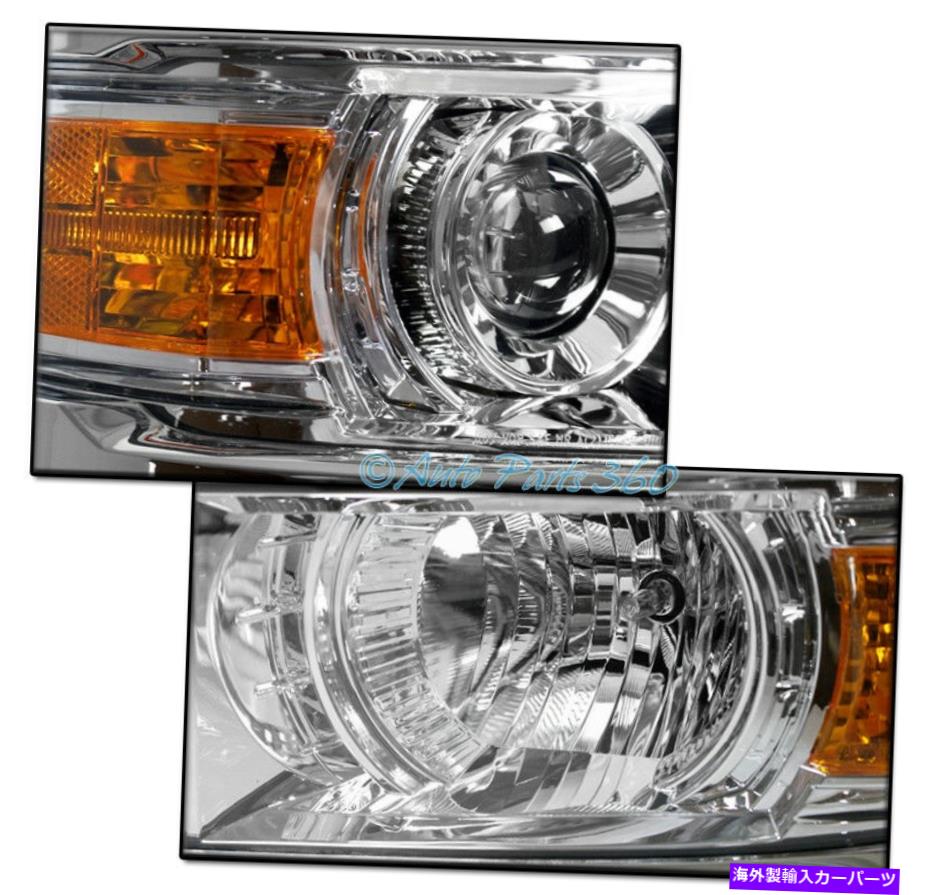 USヘッドライト 14-15シボリーSilverado 1500 ChromeプロジェクターヘッドライトランプW / Bumper LED DRL FOR 14-15 CHEVY SILVERADO 1500 CHROME PROJECTOR HEADLIGHTS LAMP W/BUMPER LED DRL【並行輸入品】