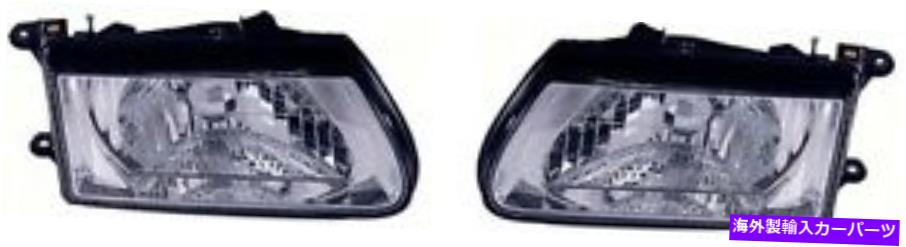USヘッドライト フィット00 01 02ホンダパスポートヘッドライトペアの両方新しいヘッドランプフロントSUV Fits 00 01 02 Honda Passport Headlight Pair Set Both NEW Headlamp Front SUV【並行輸入品】