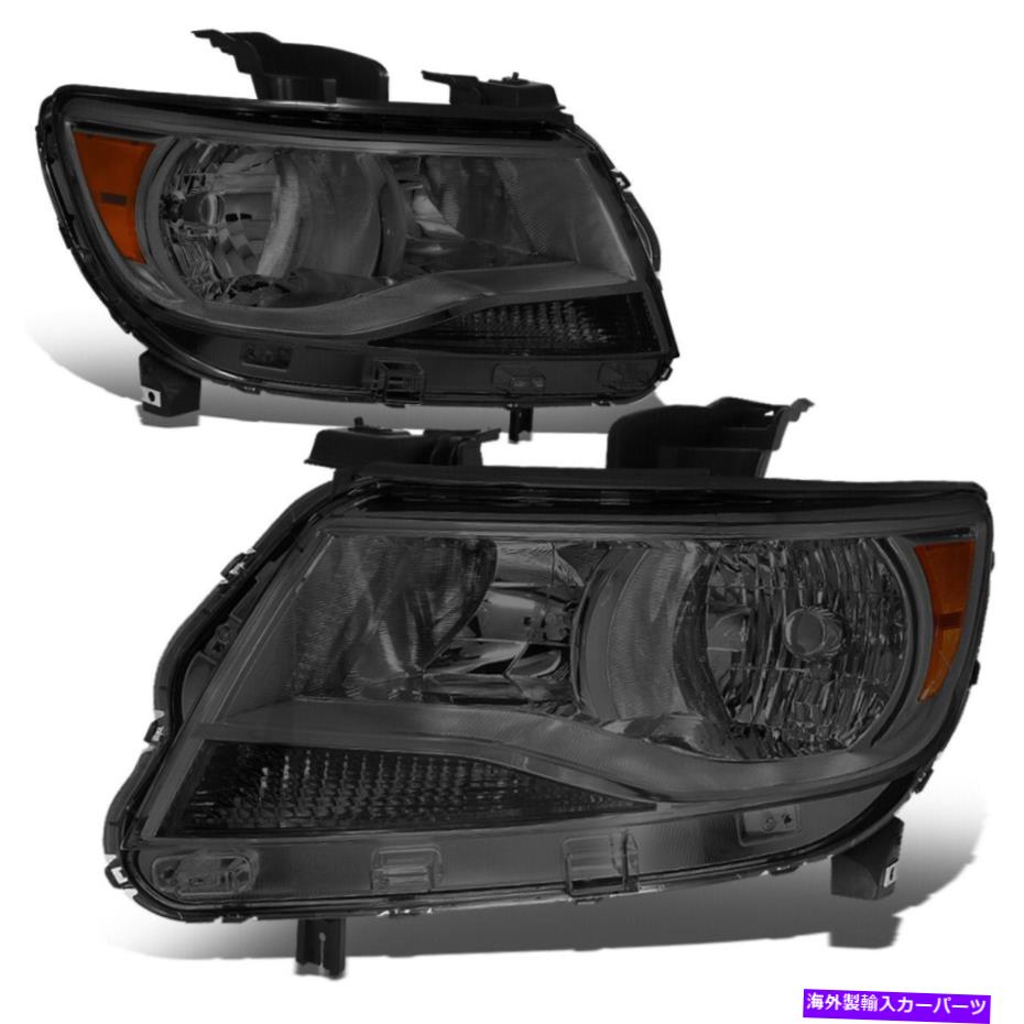 USヘッドライト 2015-2020 Chevy Colorado Pair喫煙ハウジング琥珀角ヘッドライトヘッドランプ For 2015-2020 Chevy Colorado Pair Smoked Housing Amber Corner Headlight Headlamp【並行輸入品】
