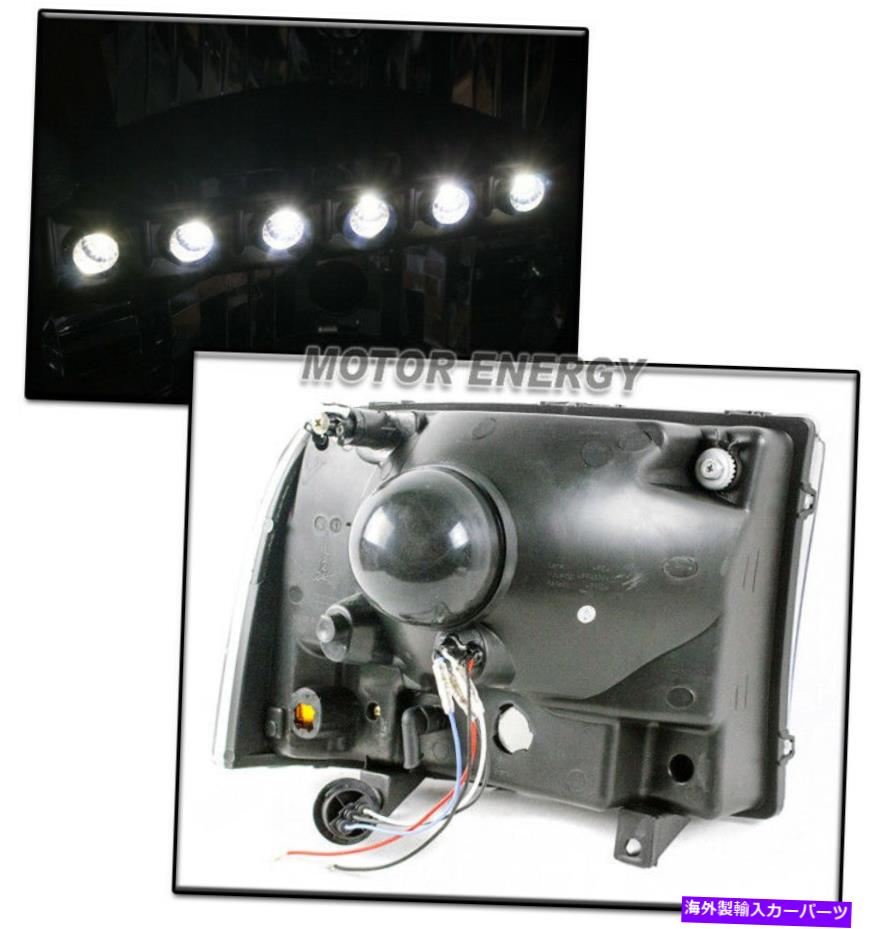 USヘッドライト 99-04フォードスーパーデューティ/ 00 +エクスカーションLEDブラックヘッドライト+ブルーDRL LED + 6K HID FOR 99-04 FORD SUPER DUTY/00+ EXCURSION LED BLACK HEADLIGHT +BLUE DRL LED+6K HID【並行輸入品】