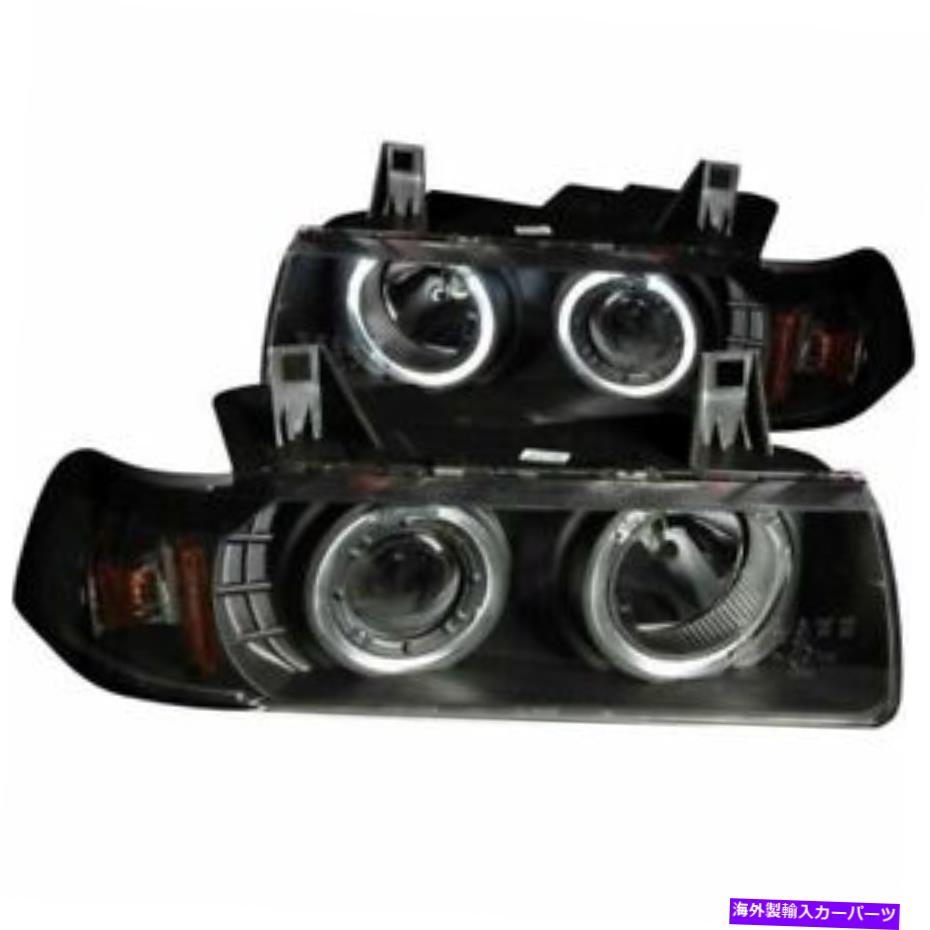 USヘッドライト Anzo 121325プロジェクタヘッドライトW / HaloブラッククリアG2 1994-1997 318i ANZO 121325 PROJECTOR HEADLIGHTS w/ HALO BLACK CLEAR G2 For 1994-1997 318i【並行輸入品】