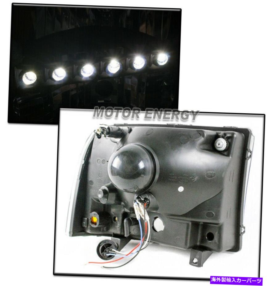 USヘッドライト 99-04フォードスーパーデューティ/ 00 +エクスカーションLEDブラックヘッドライトランプW / DRL + 6000K HID FOR 99-04 FORD SUPER DUTY/00+ EXCURSION LED BLACK HEADLIGHT LAMP W/DRL+6000K HID【並行輸入品】