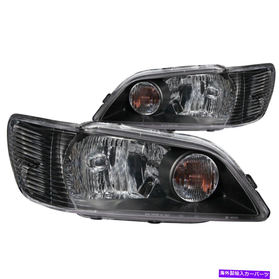 USヘッドライト Anzo USA 121101クリスタルヘッドライトセットは02-03ランサーに収まります Anzo USA 121101 Crystal Headlight Set Fits 02-03 Lancer【並行輸入品】