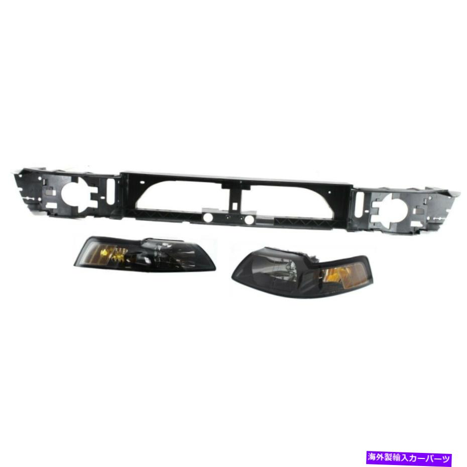 USヘッドライト 1999 - 2004年のFord Mustangの転換/クーペのヘッドライトキット Headlight Kit For 1999-2004 Ford Mustang Convertible/Coupe【並行輸入品】