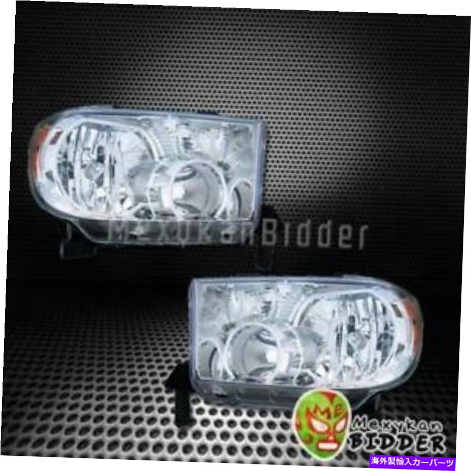 USヘッドライト FITS 2007-2013トヨタツンドラ左+右OE交換用クリアヘッドライトL + R Fits 2007-2013 Toyota Tundra Left + Right OE Replacement Clear Headlights L + R【並行輸入品】
