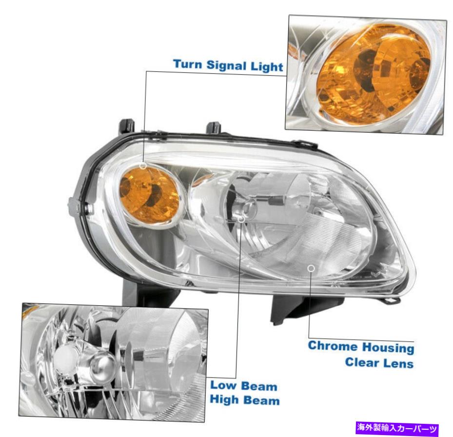 USヘッドライト 2006-2011 Chevy HHRワゴンクロムヘッドライトヘッドランプ+ブルーLED信号DRL + HID For 2006-2011 Chevy HHR Wagon Chrome Headlight Headlamp +Blue LED Signal DRL+HID【並行輸入品】