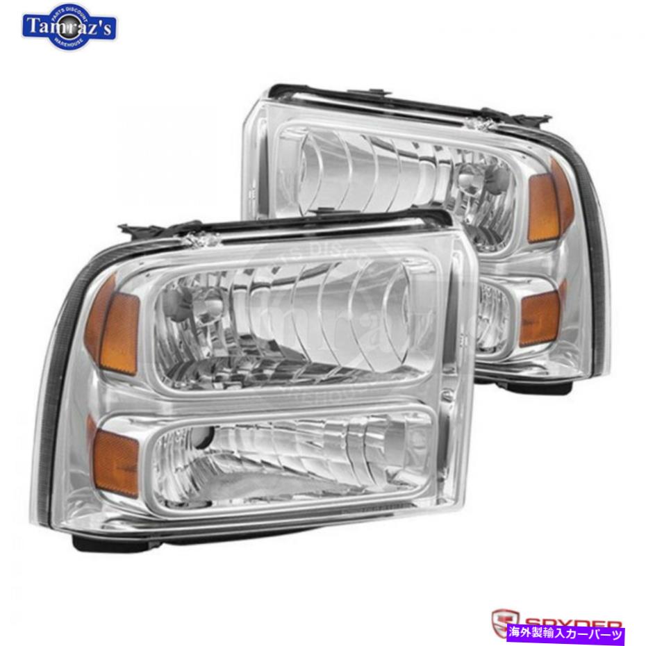 USヘッドライト Spyder Euroヘッドライト2005 - 2007 Ford F-250 / F-350 / F-450（Chrome） Spyder Euro Headlights for 2005-2007 Ford F-250/F-350/F-450 (Chrome)【並行輸入品】｜Us Custom Parts Shop USDM