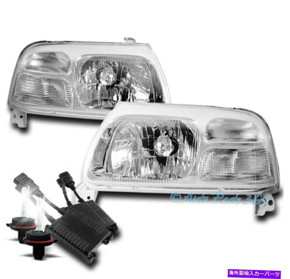 USヘッドライト 99-03スズキグランドビタラ/ 02 XL-7クリスタルヘッドライトランプクロームW / 50W 6K HID FOR 99-03 SUZUKI GRAND VITARA/02 XL-7 CRYSTAL HEADLIGHT LAMP CHROME W/50W 6K HID【並行輸入品】